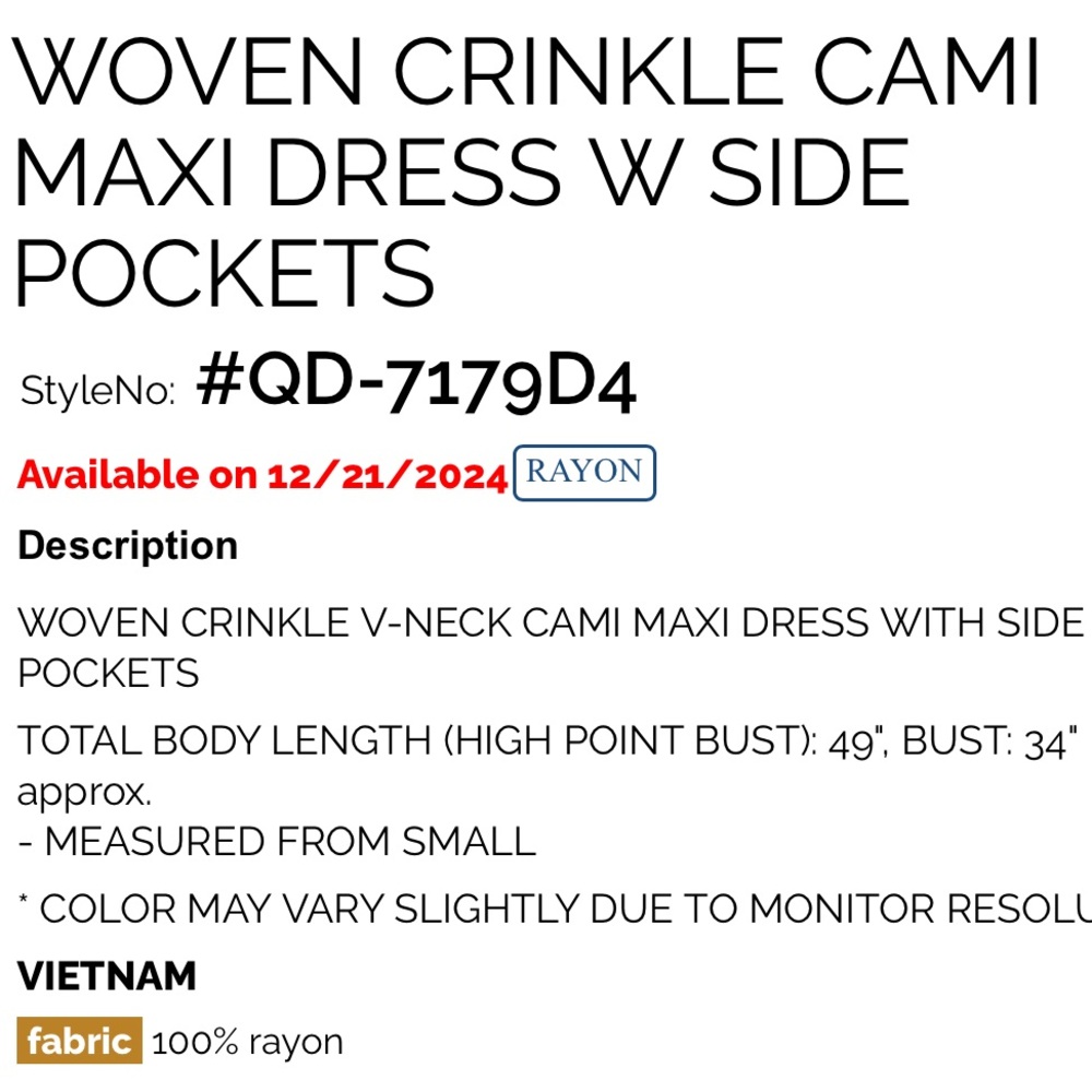 Sold out! LAST ONE! Zenana Maxi Dress - Picture 3 of 4